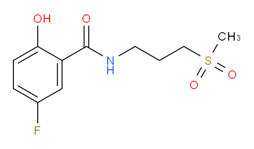 5-fluoro-2-hydroxy-N-(3-(methylsulfonyl)propyl)benzamide