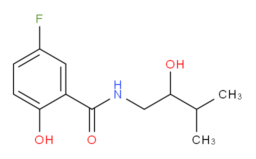 5-fluoro-2-hydroxy-N-(2-hydroxy-3-methylbutyl)benzamide