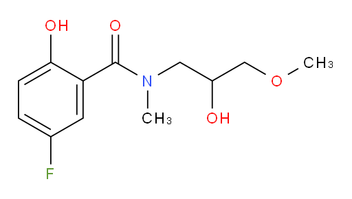 5-fluoro-2-hydroxy-N-(2-hydroxy-3-methoxypropyl)-N-methylbenzamide
