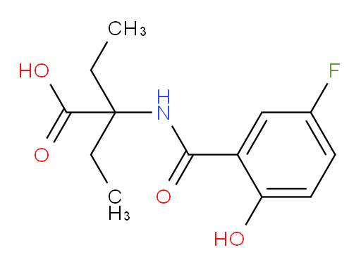 2-ethyl-2-(5-fluoro-2-hydroxybenzamido)butanoic acid
