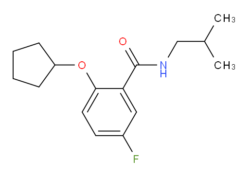 2-(cyclopentyloxy)-5-fluoro-N-isobutylbenzamide