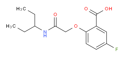 5-fluoro-2-(2-oxo-2-(pentan-3-ylamino)ethoxy)benzoic acid
