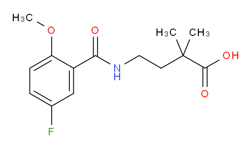 4-(5-fluoro-2-methoxybenzamido)-2,2-dimethylbutanoic acid
