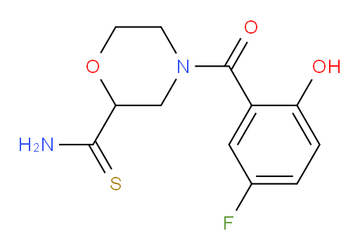 4-(5-fluoro-2-hydroxybenzoyl)morpholine-2-carbothioamide