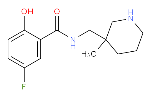 5-fluoro-2-hydroxy-N-((3-methylpiperidin-3-yl)methyl)benzamide