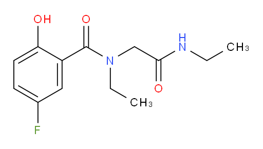 N-ethyl-N-(2-(ethylamino)-2-oxoethyl)-5-fluoro-2-hydroxybenzamide