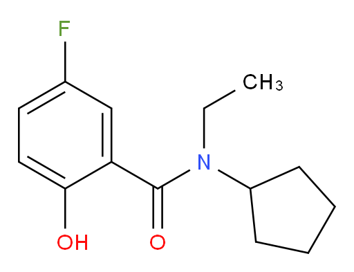 N-cyclopentyl-N-ethyl-5-fluoro-2-hydroxybenzamide