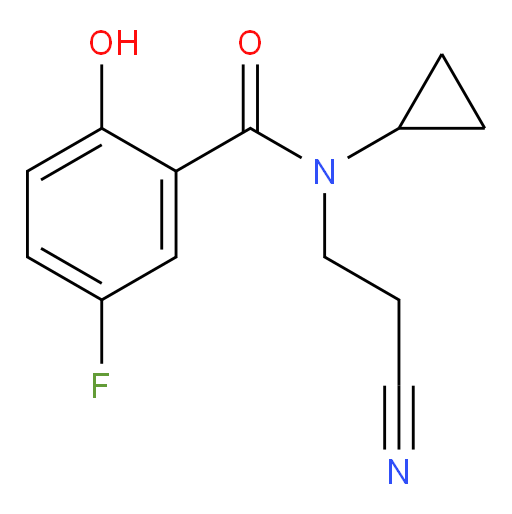 N-(2-cyanoethyl)-N-cyclopropyl-5-fluoro-2-hydroxybenzamide