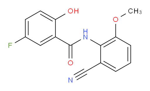 N-(2-cyano-6-methoxyphenyl)-5-fluoro-2-hydroxybenzamide
