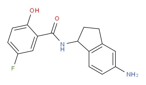 N-(5-amino-2,3-dihydro-1H-inden-1-yl)-5-fluoro-2-hydroxybenzamide