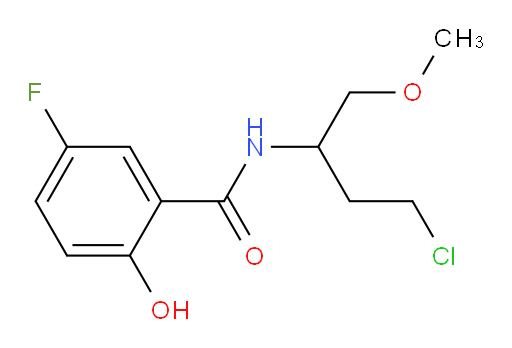 N-(4-chloro-1-methoxybutan-2-yl)-5-fluoro-2-hydroxybenzamide