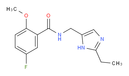 N-((2-ethyl-1H-imidazol-5-yl)methyl)-5-fluoro-2-methoxybenzamide