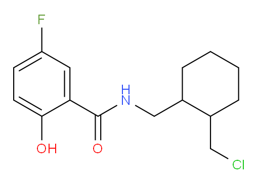 N-((2-(chloromethyl)cyclohexyl)methyl)-5-fluoro-2-hydroxybenzamide
