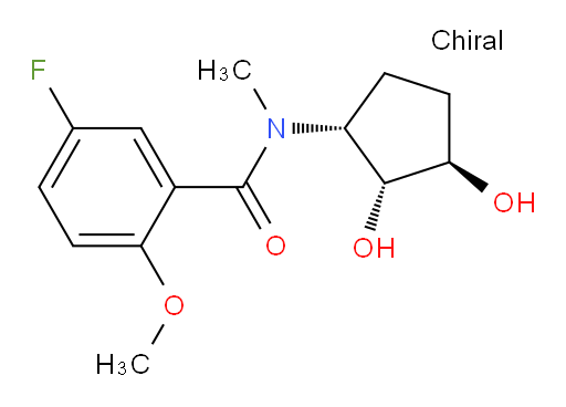 N-((1R,2R,3R)-2,3-dihydroxycyclopentyl)-5-fluoro-2-methoxy-N-methylbenzamide