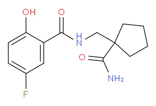 N-((1-carbamoylcyclopentyl)methyl)-5-fluoro-2-hydroxybenzamide