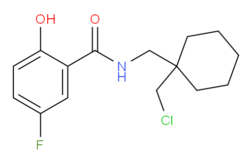 N-((1-(chloromethyl)cyclohexyl)methyl)-5-fluoro-2-hydroxybenzamide