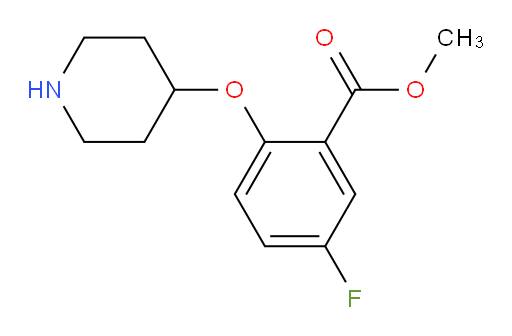 methyl 5-fluoro-2-(piperidin-4-yloxy)benzoate