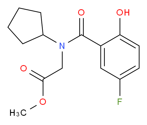 methyl 2-(N-cyclopentyl-5-fluoro-2-hydroxybenzamido)acetate