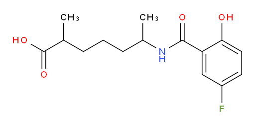 6-(5-fluoro-2-hydroxybenzamido)-2-methylheptanoic acid