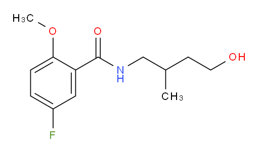 5-fluoro-N-(4-hydroxy-2-methylbutyl)-2-methoxybenzamide