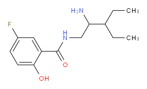 N-(2-amino-3-ethylpentyl)-5-fluoro-2-hydroxybenzamide