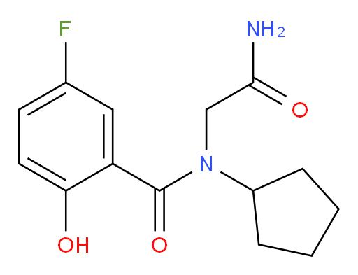 N-(2-amino-2-oxoethyl)-N-cyclopentyl-5-fluoro-2-hydroxybenzamide