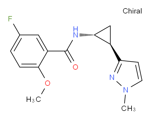 5-fluoro-2-methoxy-N-((1R,2R)-2-(1-methyl-1H-pyrazol-3-yl)cyclopropyl)benzamide