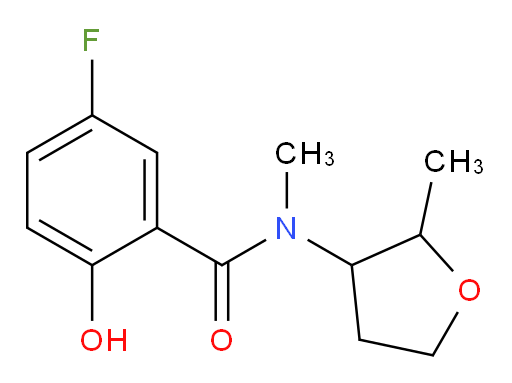 5-fluoro-2-hydroxy-N-methyl-N-(2-methyltetrahydrofuran-3-yl)benzamide