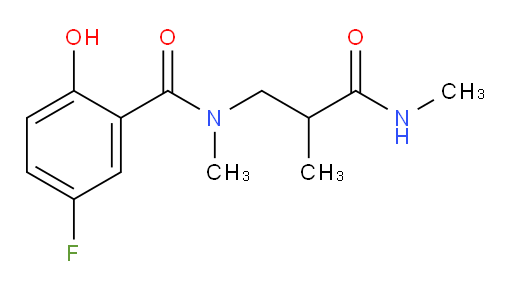 5-fluoro-2-hydroxy-N-methyl-N-(2-methyl-3-(methylamino)-3-oxopropyl)benzamide