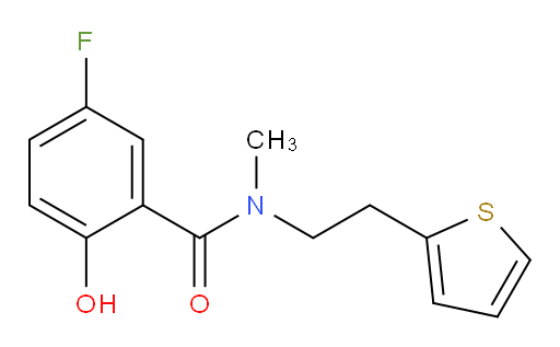 5-fluoro-2-hydroxy-N-methyl-N-(2-(thiophen-2-yl)ethyl)benzamide
