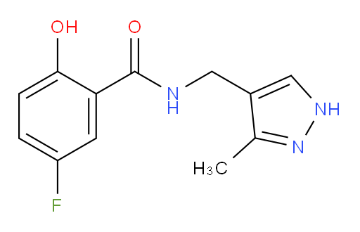 5-fluoro-2-hydroxy-N-((3-methyl-1H-pyrazol-4-yl)methyl)benzamide