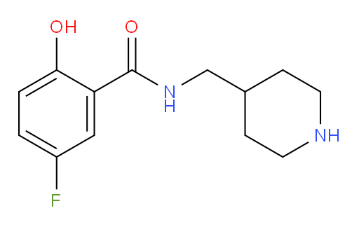 5-fluoro-2-hydroxy-N-(piperidin-4-ylmethyl)benzamide