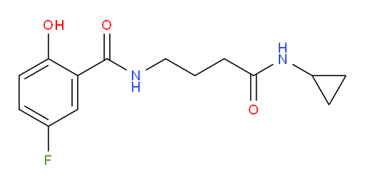 N-(4-(cyclopropylamino)-4-oxobutyl)-5-fluoro-2-hydroxybenzamide