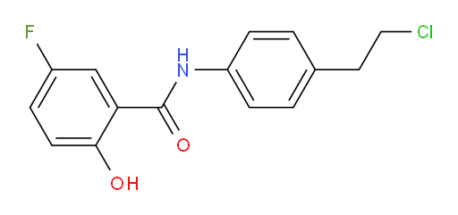 N-(4-(2-chloroethyl)phenyl)-5-fluoro-2-hydroxybenzamide