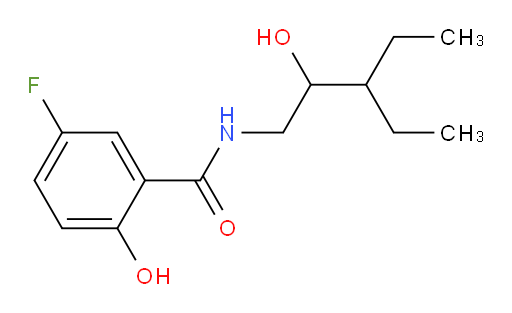 N-(3-ethyl-2-hydroxypentyl)-5-fluoro-2-hydroxybenzamide