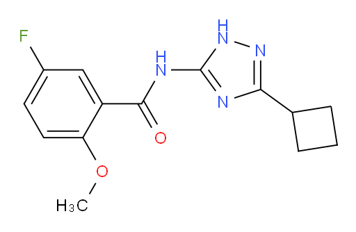 N-(3-cyclobutyl-1H-1,2,4-triazol-5-yl)-5-fluoro-2-methoxybenzamide