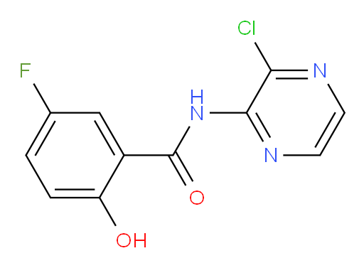 N-(3-chloropyrazin-2-yl)-5-fluoro-2-hydroxybenzamide