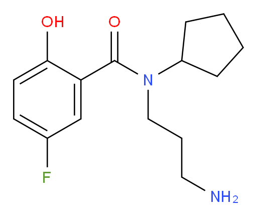 N-(3-aminopropyl)-N-cyclopentyl-5-fluoro-2-hydroxybenzamide