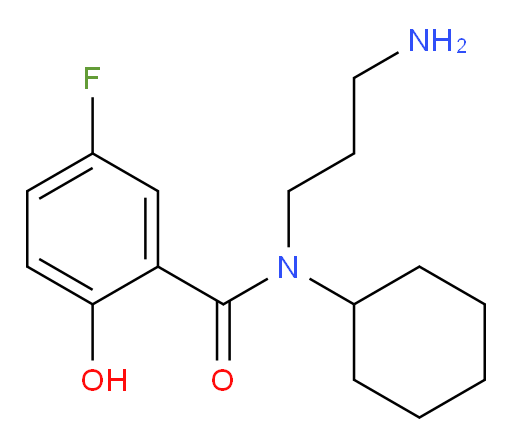 N-(3-aminopropyl)-N-cyclohexyl-5-fluoro-2-hydroxybenzamide