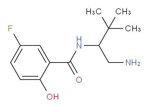 N-(1-amino-3,3-dimethylbutan-2-yl)-5-fluoro-2-hydroxybenzamide