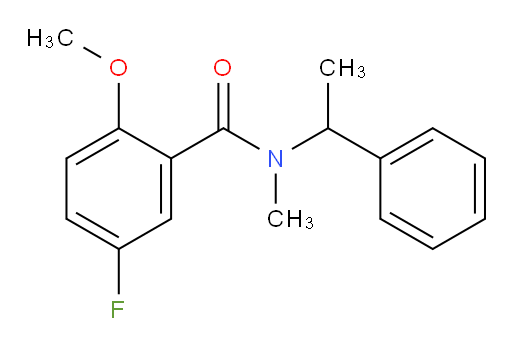 5-fluoro-2-methoxy-N-methyl-N-(1-phenylethyl)benzamide