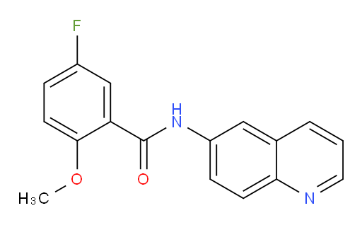 5-fluoro-2-methoxy-N-(quinolin-6-yl)benzamide
