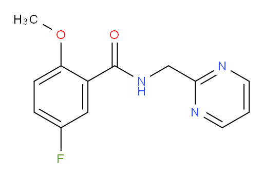5-fluoro-2-methoxy-N-(pyrimidin-2-ylmethyl)benzamide