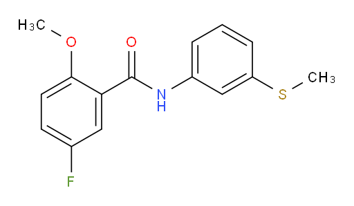 5-fluoro-2-methoxy-N-(3-(methylthio)phenyl)benzamide