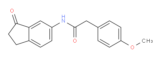 2-(4-methoxyphenyl)-N-(3-oxo-2,3-dihydro-1H-inden-5-yl)acetamide