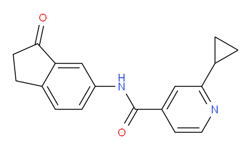 2-cyclopropyl-N-(3-oxo-2,3-dihydro-1H-inden-5-yl)isonicotinamide