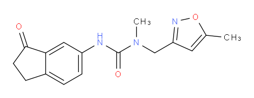 1-methyl-1-((5-methylisoxazol-3-yl)methyl)-3-(3-oxo-2,3-dihydro-1H-inden-5-yl)urea