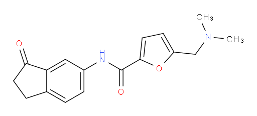 5-((dimethylamino)methyl)-N-(3-oxo-2,3-dihydro-1H-inden-5-yl)furan-2-carboxamide