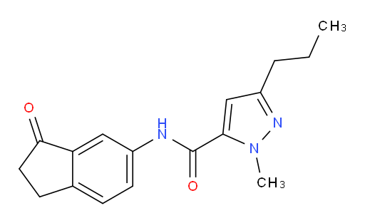 1-methyl-N-(3-oxo-2,3-dihydro-1H-inden-5-yl)-3-propyl-1H-pyrazole-5-carboxamide