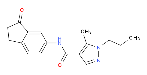 5-methyl-N-(3-oxo-2,3-dihydro-1H-inden-5-yl)-1-propyl-1H-pyrazole-4-carboxamide
